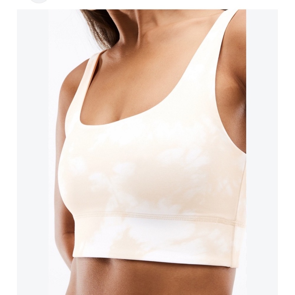 Fabletics Harlyn Midi Medium-Impact Sports Bra Neutral Tie-Dye XL
